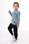 Boy's 2-Piece Set Printed Crew Neck Asymmetrical Sweatshirt & Pocket with Elastic Waistband - 3