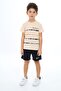 Boys' 2-Piece Set: Printed Crew Neck T-Shirt & Elastic Waist Shorts - 3
