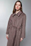 Belted Brown Coat with Pocket Detail 13829 - 2