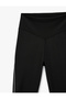 Ribbed Slim Fit High Waist Spanish Leg Sports Leggings - 5
