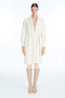 Shawl Collar Stone Detailed Ecru/Gold Cardigan 0029
