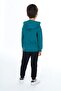 Boy's 2-Piece Set: Printed Hooded Sweatshirt with Pockets & Elastic Waistband Jogger with Pockets - 4