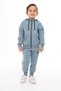 Boy's 2-Piece Set Printed Hooded Zippered Sweatshirt with Pockets & Elastic Waistband J