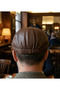 100% Genuine Leather 8 Corner Cap Hat - Peaky Blinders Style Elastic Men's Hat - 7