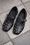 Women's Comfortable Sole Eyelet Detailed Strapped Daily Ballerina Office Shoes - 8