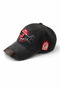 Vintage Look Denim Hat with Embroidery - Unisex Casual Baseball Cap - 2