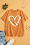 Unisex Heart Love Printed Design Tshirt