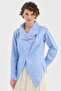 Women's Cross-Closure Front Long Sleeve Design Shirt - 3