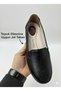 Women's Black Daily Comfort Shoes - Genuine Leather Inner Lining & Gel Insole with Heel Spur Support