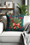 Koki̇na Motifed New Year Patterned Digitally Printed Kirlent Cover Set of 2 - 3