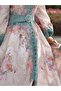Linen Fabric Belt Detailed Model Dress - 2