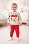 Baby Boy Space Embroidered Red Top and Bottom Casual Stylish 2-Piece Set Yk192591