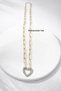 Melekcehobi Jewelry Heart Detailed Paperclip Chain Necklace - 2