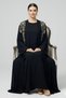 2 Pieces Women's Abaya Hijab Set With Inner Elegant Floral Embroidery New Fashion Muslim Abaya Dress - 5