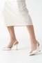 Women's Premium Bridal Shoes Pointed Toe 9 cm Heel Gold Buckle Special Occasion Wedding Engagement Shoes - 4