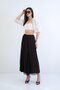 Brown Lace Detailed Lined Maxi Length Tulle Skirt Alc-X15263