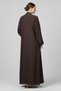 2 Pieces Women’s Abaya With Hijab Inner And Sheila Stylish Leaf Embroidery Long Sleeve Muslim Abaya - 4