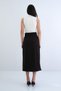 Brown Hidden Zipper Slit Lace Detailed Maxi Length Woven Skirt Alc-X15273 - 8