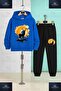 Children's Unisex Deer Single Graft 3-Piece Hooded Tracksuit Set - 3