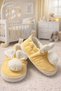 Baby Girl First Step Shoes Muslin Rabbit Pompom Baby Booties Yk5201Lc