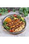 430 Quality Chrome Steel Tray with Handles, 6 Pcs, 35 cm – Ottoman Motif, Kebap & Restaurant Presentation Tray - 2