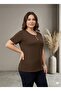 Women's Plus Size Basic Button Detailed Short Sleeve T-Shirt - 3