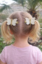 Glitter Silvery Gold White Baby Butterfly Buckle - 4