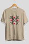 Tic Tac Love Front Printed Beige Oversize T-Shirt Men Women Cotton Crew Neck Tshirt