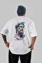 Zeus Intense Back Printed White Oversize T-Shirt Men Women Cotton Crew Neck T-Shirt - 2