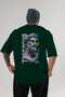 Zeus Intense Back Printed Green Oversize T-Shirt Men Women Cotton Crew Neck T-Shirt - 2
