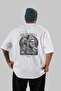 Mentality Zeus Back Printed White Oversize T-Shirt Men Women Cotton Crew Neck T-Shirt - 2