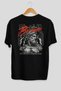 Brave Back Printed Black Oversize T-Shirt Men's Women's Cotton Crew Neck T-Shirt
