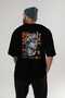 Scult Back Printed Black Oversize T-Shirt Men Women Cotton Crew Neck T-Shirt - 5
