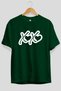 Xoxo Heart Front Printed Green Oversize T-Shirt Men Women Cotton Crew Neck T-Shirt