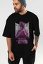 Always Fly Front Printed Black Oversize T-Shirt Men Women Cotton Crew Neck T-Shirt - 7