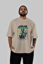 Stop War Front Printed Beige Oversize T-Shirt Men Women Cotton Crew Neck T-Shirt - 5