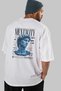 Mentality 2 Back Printed White Oversize T-Shirt Men Women Cotton Crew Neck T-Shirt - 7
