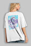 Futura Zeus Back Printed White Oversize T-Shirt Men's Women's Cotton Crew Neck T-Shirt - 3