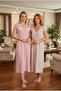 New Season Powder Pitikare Woven Special Design Lace Full Buttoned Summer Nightgown - 3