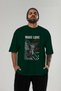 Make Love Front Printed Green Oversize T-Shirt Men Women Cotton Crew Neck T-Shirt - 5