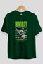 Mentality Front Printed Green Oversize T-Shirt Men Women Cotton Crew Neck Tshirt