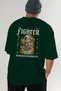 Fighter Back Printed Green Oversize T-Shirt Men Women Cotton Crew Neck T-Shirt - 7