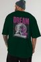 Dream Angel Back Printed Green Oversize T-Shirt Men Women Cotton Crew Neck T-Shirt - 6