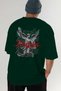 Angels Back Printed Green Oversize T-Shirt Men Women Cotton Crew Neck T-Shirt - 7