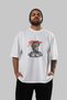 Brave Front Printed White Oversize T-Shirt Men Women Cotton Crew Neck Tshirt - 6