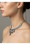 Zircon Stone Navy Blue Evening Dress Necklace – Special Design Showy Women's Necklace - 4