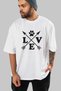 Love Pati Front Printed White Oversize T-Shirt Men Women Cotton Crew Neck T-Shirt - 7