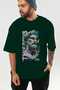Zeus Intense Front Printed Green Oversize T-Shirt Men Women Cotton Crew Neck Tshirt - 6