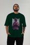 Always Fly Front Printed Green Oversize T-Shirt Men Women Cotton Crew Neck Tshirt - 5