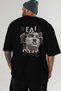 Realistic Back Printed Black Oversize T-Shirt Men Women Cotton Crew Neck T-Shirt - 6